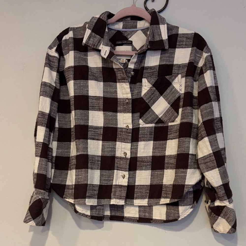 Scotch & soda brown  and White Checkered Button Down Shirt